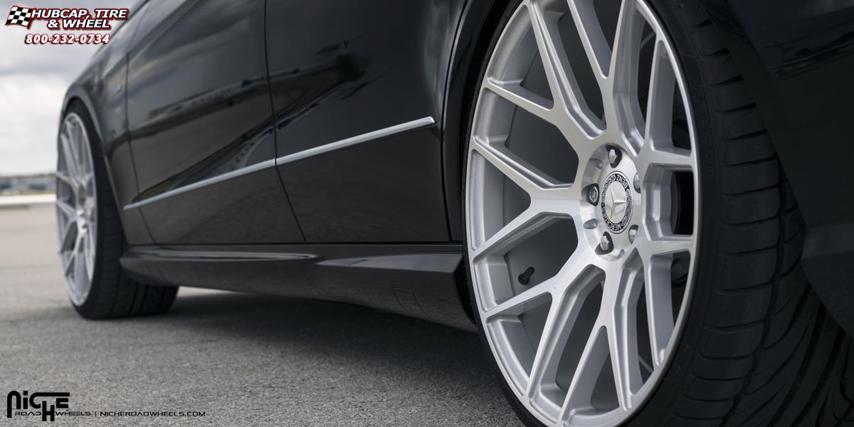 vehicle gallery/mercedes benz e350 niche intake m160 20x85  Silver & Machined wheels and rims